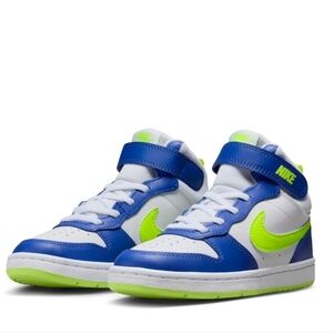 Boys Grade School Nike Court Boroug 2 Mid Sneaker, Sz 4.5Y